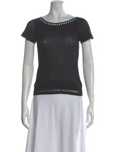 Pre-owned Malandrino Scoop Neck Sweater In Gray