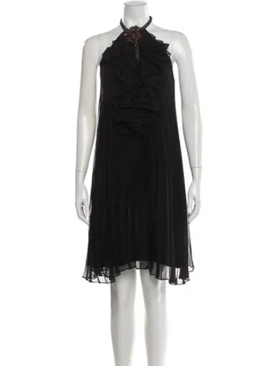 Pre-owned Malandrino Silk Knee-length Dress In Black