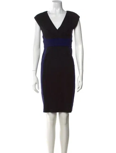 Pre-owned Malandrino Silk Knee-length Dress In Black