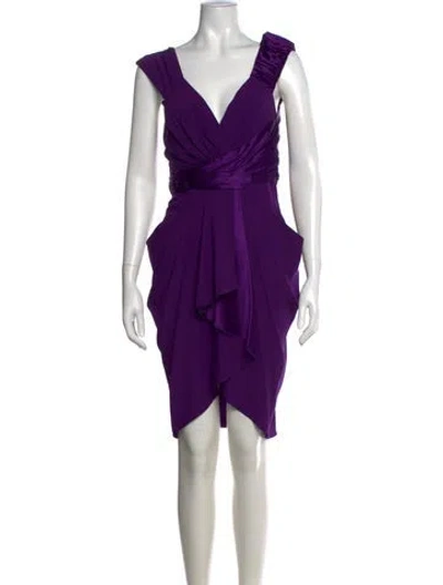 Pre-owned Malandrino Silk Mini Dress In Purple