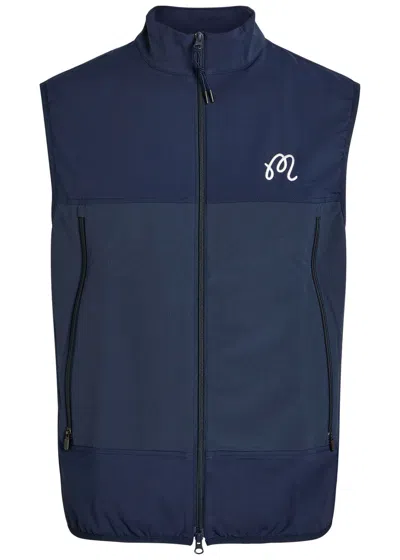 Malbon Albatross Logo-embroidered Jersey Vest In Blue
