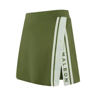 Pre-owned Malbon Baseline Skirt 'olivine' | Green | Women's Size M