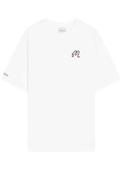 Malbon Bermuda Championship Printed Cotton T-shirt In White