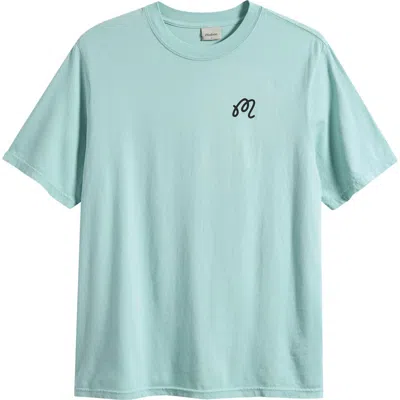 Malbon Bermuda Cigar Cotton Graphic T-shirt In Blue