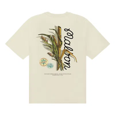 Pre-owned Malbon Bermuda Cigar Tee 'cream' | Men's Size M In White