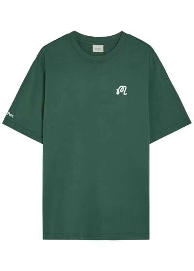 Malbon Bermuda Logo-print Cotton T-shirt In Green