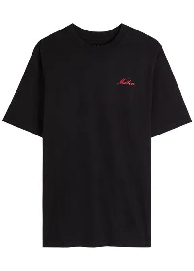 Malbon Bermuda Members Logo-print Cotton T-shirt In Black