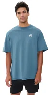 Malbon Bermuda Tee Aegean Blue In Blue
