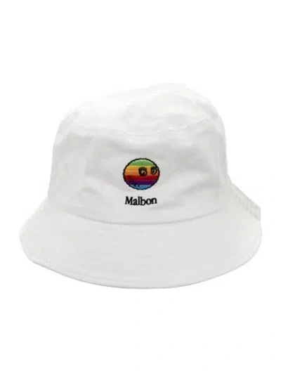 Pre-owned Malbon Bucket Hat In White