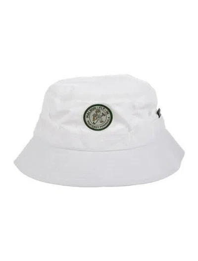 Pre-owned Malbon Bucket Hat In White