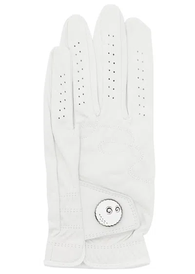 Malbon Buckets Perforated Leather Player's Glove In White