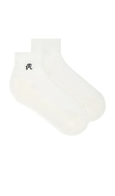 Malbon Capri Ankle Sock In White