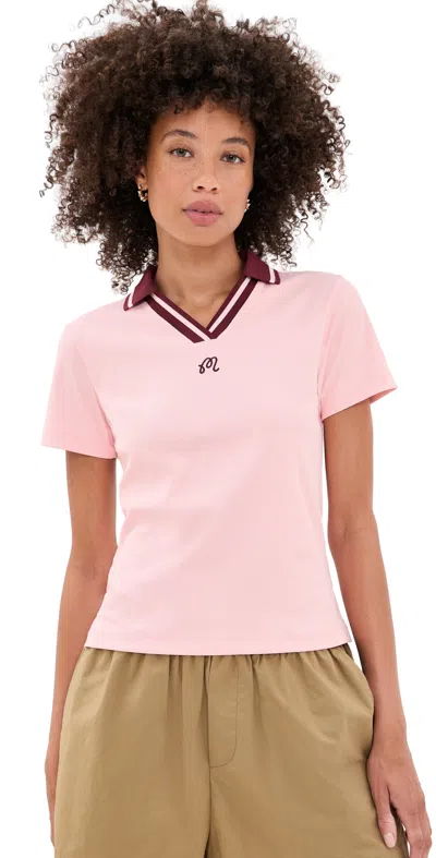 Malbon Carlota Polo Tee In Brown