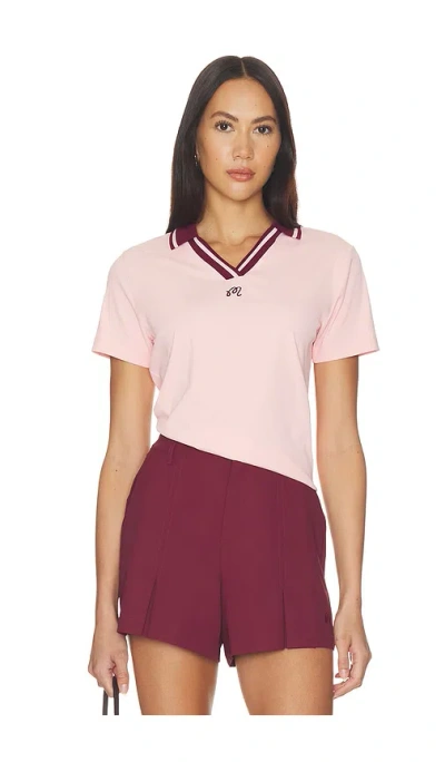 Malbon Carlota Polo Top In Pink
