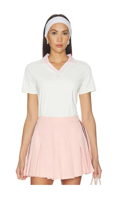 Malbon Carlota Polo Top In White