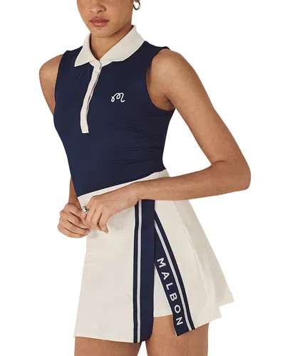 Malbon Claudia Polo Shirt In Blue