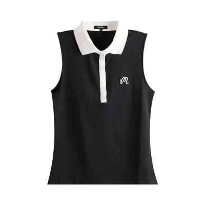 Pre-owned Malbon Claudia Sleeveless Polo 'black' | Women's Size M
