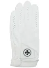 Malbon Clover Leather Golf Glove In White