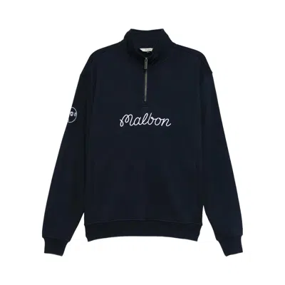 Pre-owned Malbon Collegiate Sweatshirt 'aegean Blue' | Men's Size L