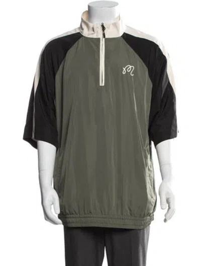 Pre-owned Malbon Colorblock Pattern Jacket In Green