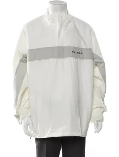 Pre-owned Malbon Colorblock Pattern Windbreaker In Neutral