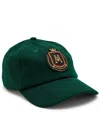 Malbon Crest Dad Wool-blend Cap In Green