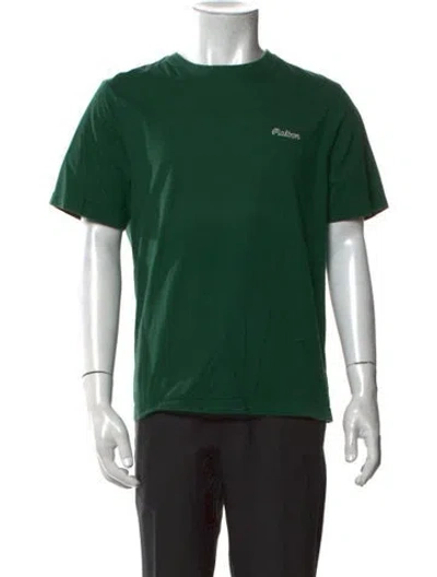 Pre-owned Malbon Crew Neck Short Sleeve T-shirt In Green