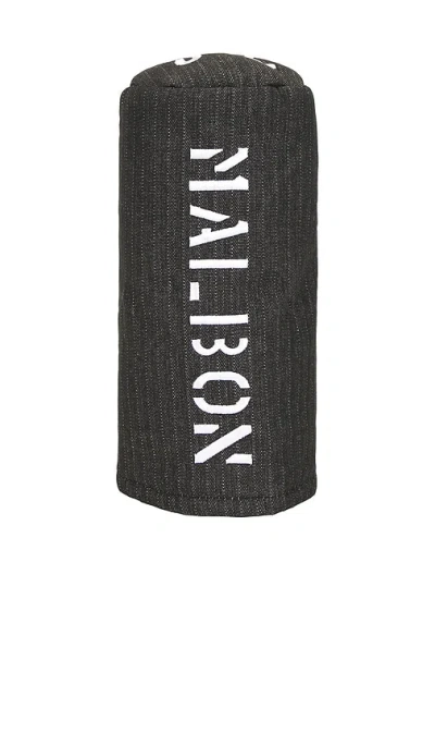 Malbon Division Driver Cover In Black Stone Washed Denim