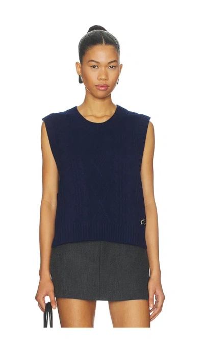 Malbon Elspeth Sweater Vest In Navy