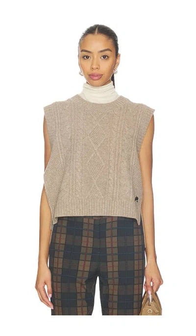 Malbon Elspeth Sweater Vest In Light Brown