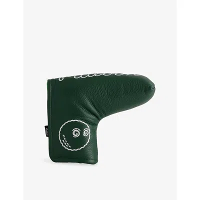 Malbon Ens  Brand-embroidered Leather Blade Cover In Forest