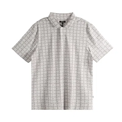 Pre-owned Malbon Evergreen Performance Pique Polo 'warm Grey' | Men's Size S In Gray
