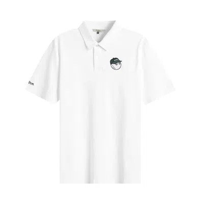 Pre-owned Malbon Fairway Baldwin Polo Shirt 'white' | Men's Size L