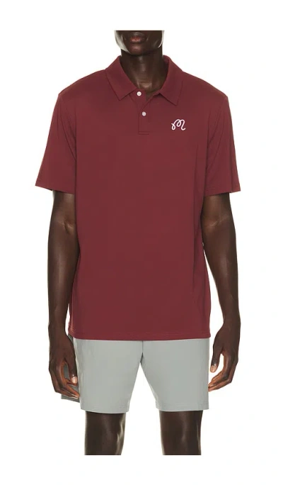 Malbon Fairway Polo In Raspberry Truffle