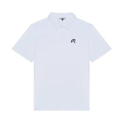 Pre-owned Malbon Fairway Polo T-shirt 'white' | Men's Size M