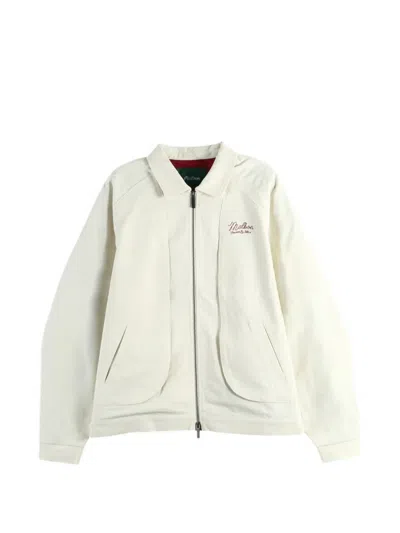 Malbon Field Logo-patch Zip-up Jacket In Neutral