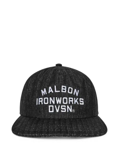 Malbon Foreman Herringbone-pattern Cap In Black