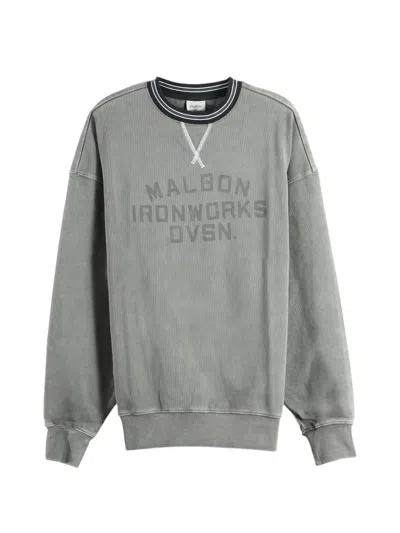 Malbon Foreman Logo-print Crew-neck Sweatshirt In Red