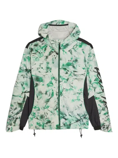 Malbon Golf Abstract-pattern Print Jacket In Green