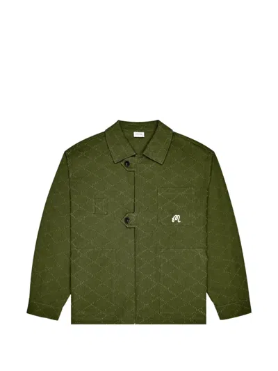 Malbon Golf Alameda Diamond-textured Jacket In Green