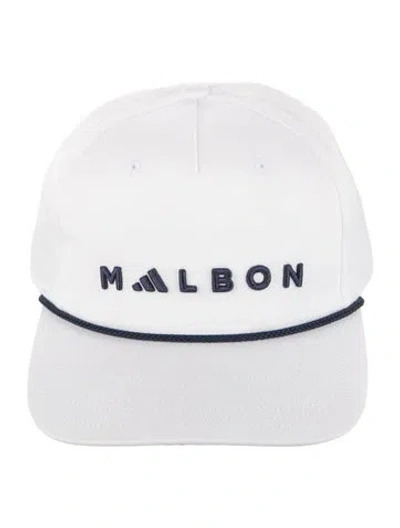 Pre-owned Malbon Golf Baseball Cap In White