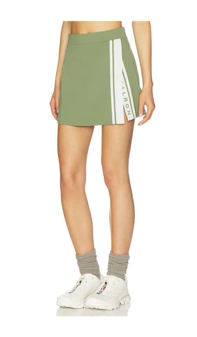 Malbon Golf Baseline Mini Skirt In Green