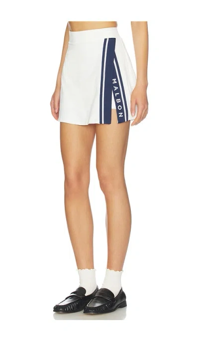 Malbon Golf Baseline Skirt In White