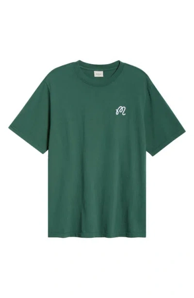 Malbon Golf Bermuda Brumal Buckets Embroidered Graphic T-shirt In Green