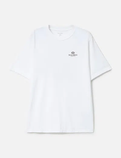 Malbon Golf Bermuda Monarch Cotton Graphic T-shirt In White