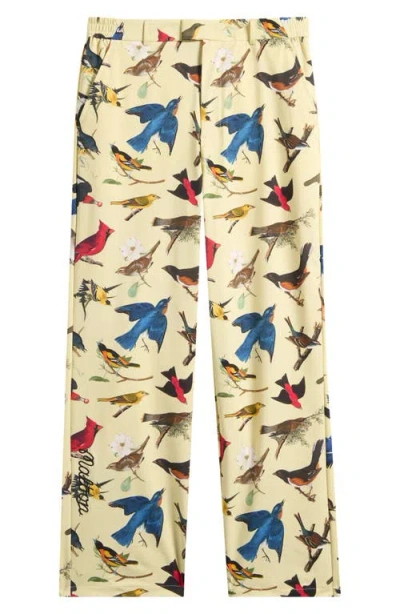 Malbon Golf Birds Of Georgia Print Magnolia Performance Pants In Multi