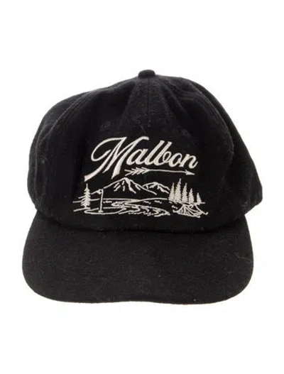 Pre-owned Malbon Golf Black Embroidered Cap