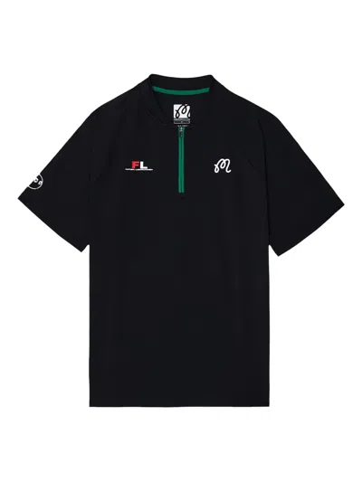 Malbon Golf Blade Polo Shirt In Black