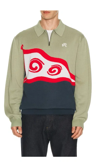 Malbon Golf Burgee Sweater In Green