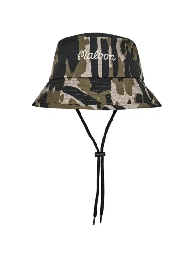 Malbon Golf Camouflage-pattern Bucket Hat In Gray